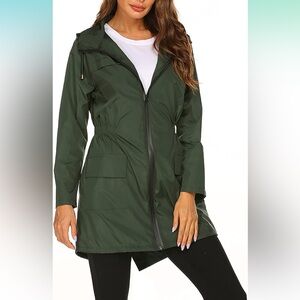 Women Casual Slim Zipper Long Sleeve Bomber Jacket Waterproof Coat